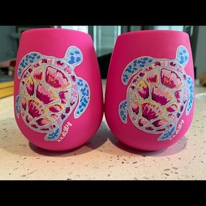 Lilly Pulitzer Silicone Wine Cups!